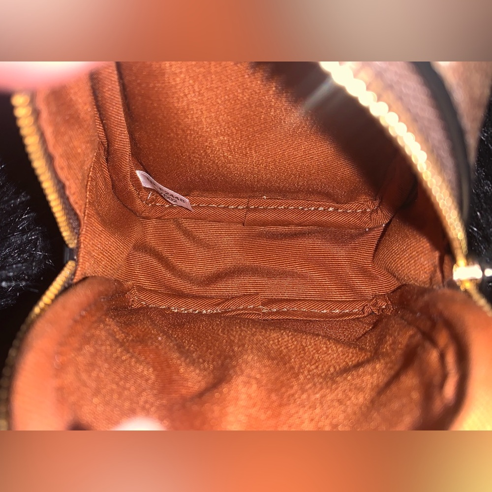 Coach Black and Brown Floral Charm Mini Backpack - Picture 6 of 8